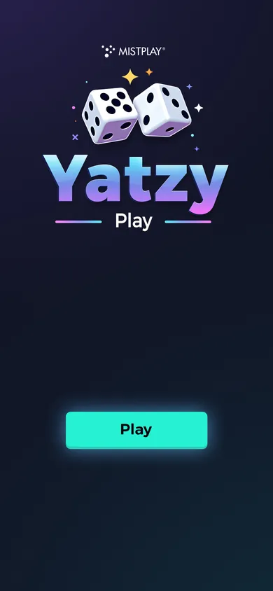 Yatzy Play title screen — dice game built by Vojoy for Mistplay